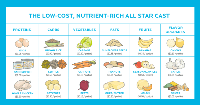 Tips for achieving proper nutrition on a budget